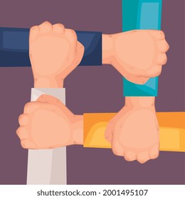 left hands holding each other