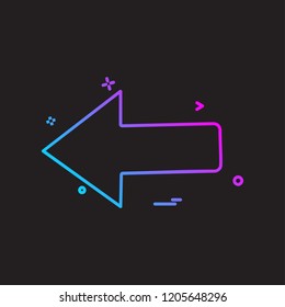 Left icon design vector