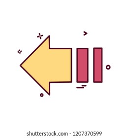 Left icon design vector