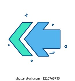 Left icon design vector