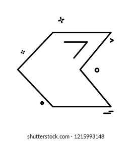 Left icon design vector