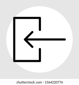 Left icon isolated on background
 