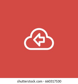 left icon. sign design. red background