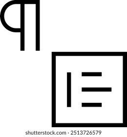 left icon. Thin linear style design isolated on white background