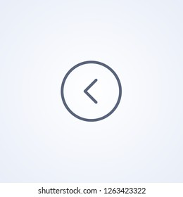 Left icon, vector best gray line icon on white background , EPS 10