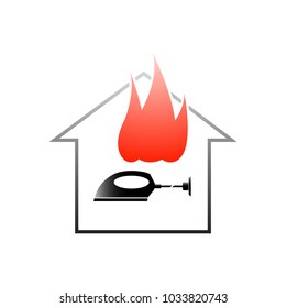 Left the included iron is the cause of the fire in the house.