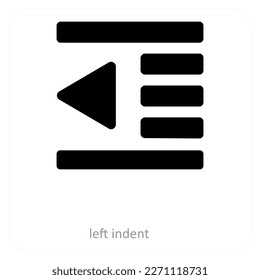 left indent and format icon concept