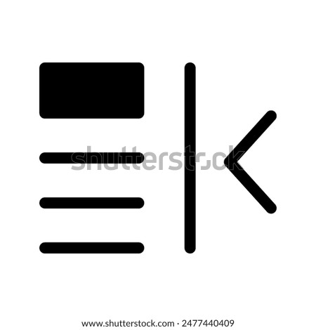 Left Indent Icon Vector Symbol Design Illustration