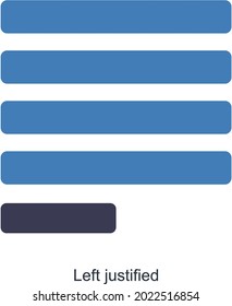 Left Justified or Editing Tools Icon Concept