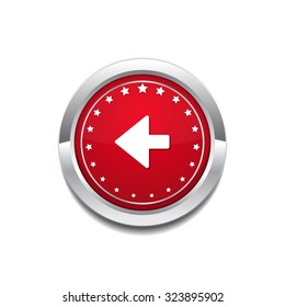 Left Key Circular Vector Red Web Icon Button