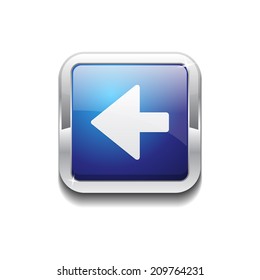 Left Key Rounded Corner Vector Blue Web Icon Button