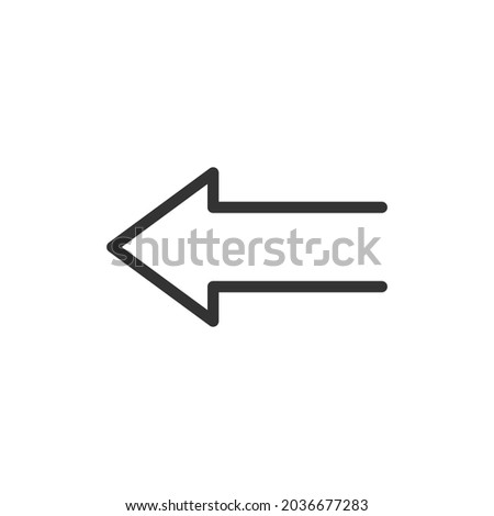 Left line icon. Web symbol for web and apps. Sign design in outline style. Left stroke object.
