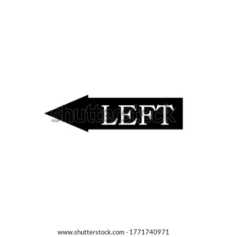 left logo, black and white logo, sign logo