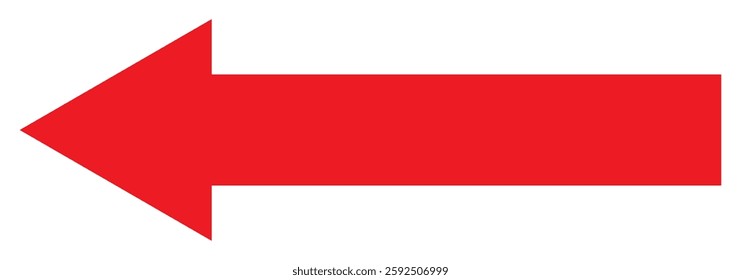 Left long bold and thin arrow. Colorful variety Left arrow. Vector icon. EPS 10