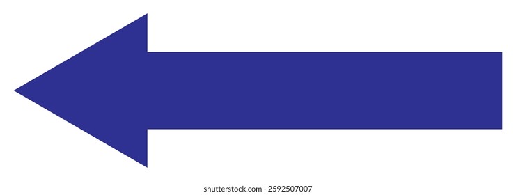Left long bold and thin arrow. Colorful variety Left arrow. Vector icon. EPS 10