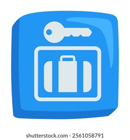 Left Luggage Emoji Icon Illustration. Bag Sign Vector Symbol Emoticon Design Doodle Vector.