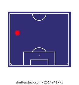 Left midfielder soccer position, football player, vector of football sport, team tactics, strategy and formation game illustration