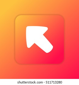 Up Left orange bright app ui/ux Icon / Logo design