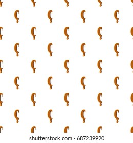 Left parenthesis from caramel pattern seamless repeat in cartoon style vector illustration