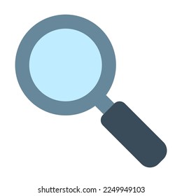 Left pointing magnifying glass vector flat icon. Isolated magnifying glass emoji illustration