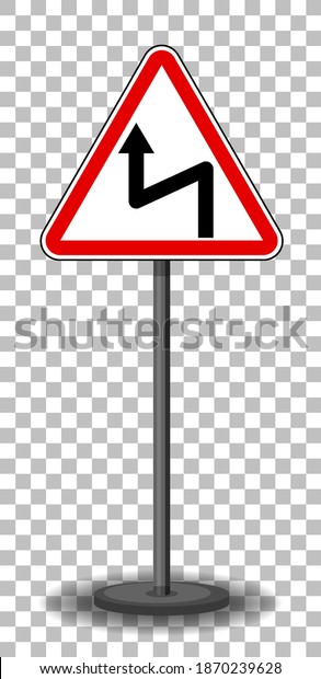 Left Reverse Bend Sign Stand Isolated Stock Vector (Royalty Free ...