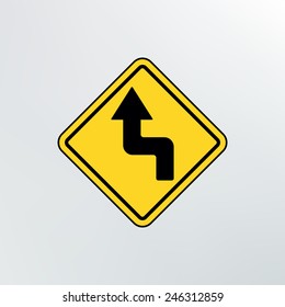 Left Reverse Turn icon.Vector illustration.