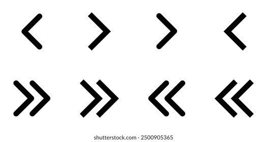 Left righ up down icon. icon set. simple bold