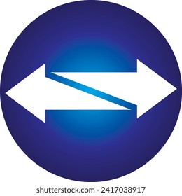  Left, right arrow icon for app, logo, symbol, website, banner design. Arrow sign icon, vector on  button.