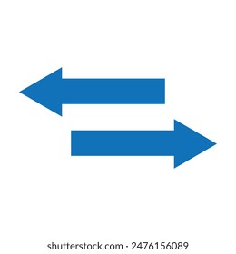 Left Right arrow icon. Left and right direction linear style sign for mobile concept and web design. Transfer arrows outline vector icon. Vector illustration. Eps file 191.