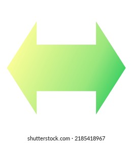 Vector de gradiente de icono de flecha derecha izquierda