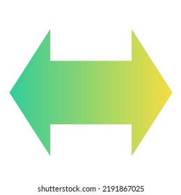 Linker, rechter Pfeil-Symbol, Farbverlauf-Vektorgrafik