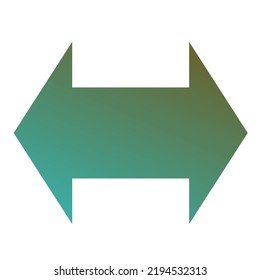 Left Right Arrow Icon Gradient Vector