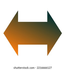 Vector de gradiente de icono de flecha derecha izquierda