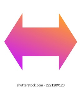 Left Right Arrow Icon Gradient Vector