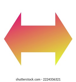 Left Right Arrow Icon Gradient Vector