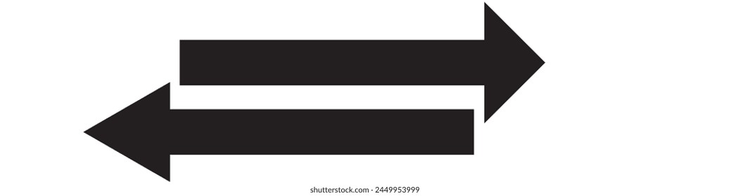 left right arrow icon isolated on white background eps 10