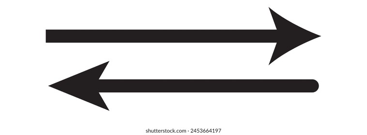 icono de flecha izquierda y derecha aislado sobre fondo blanco. Símbolo de flecha para el diseño de su Sitio web. diseño de Ilustración vectorial eps 10