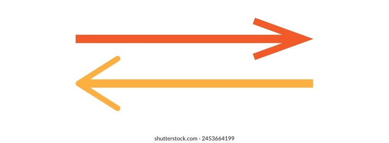 left right arrow icon isolated on white background. Arrow symbol for your web site design. Vector illustration design eps 10