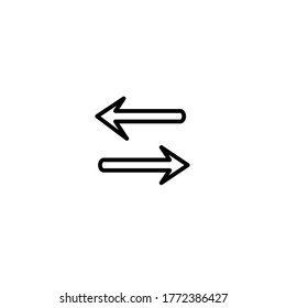 left right arrow icon for mobile concept and web apps design