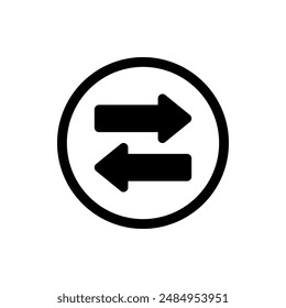 left right arrow icon, modern vector isolated on white background.