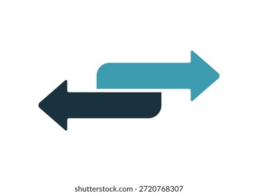 Icono de flecha izquierda y derecha, símbolo de navegación y dirección, Ilustración vectorial.