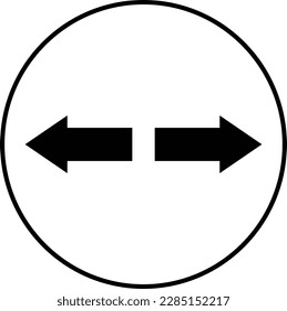 left right arrow icon, arrow icon vector, in trendy flat style isolated on white background. arrow icon image, arrow icon illustration