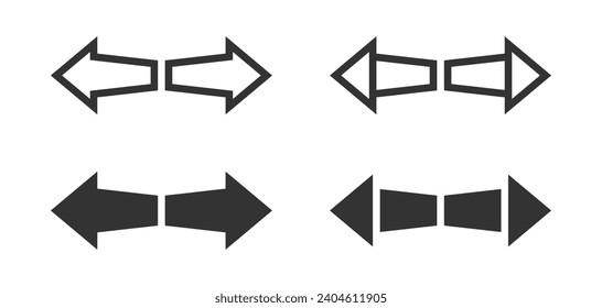 Left and right arrow icon. Vector illustration.