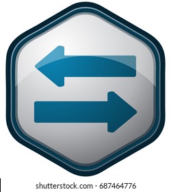 Left and Right Arrow Icon, Vector Illustration. 