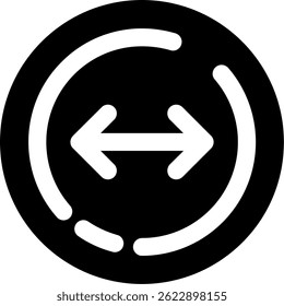 Left and right arrow Line vector Icon Design