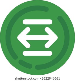 Left and right arrow Line vector Icon Design