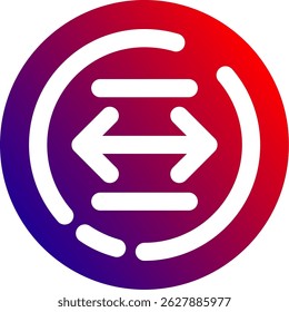 Left and right arrow Line vector Icon Design