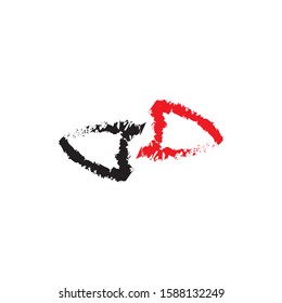Left and Right Arrow logo design vector