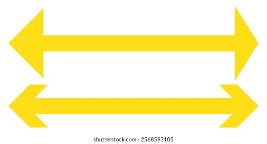 Left and right arrow, pointer, cursor in opposite direction. Intersection, navigation, forward-backward arrow element. Double arrow icon set . two side arrows icon vector.