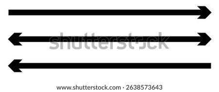 Left and right arrow, pointer, cursor in opposite direction. Intersection, navigation, forward-backward arrow element. Double arrow icon set . two side arrows icon